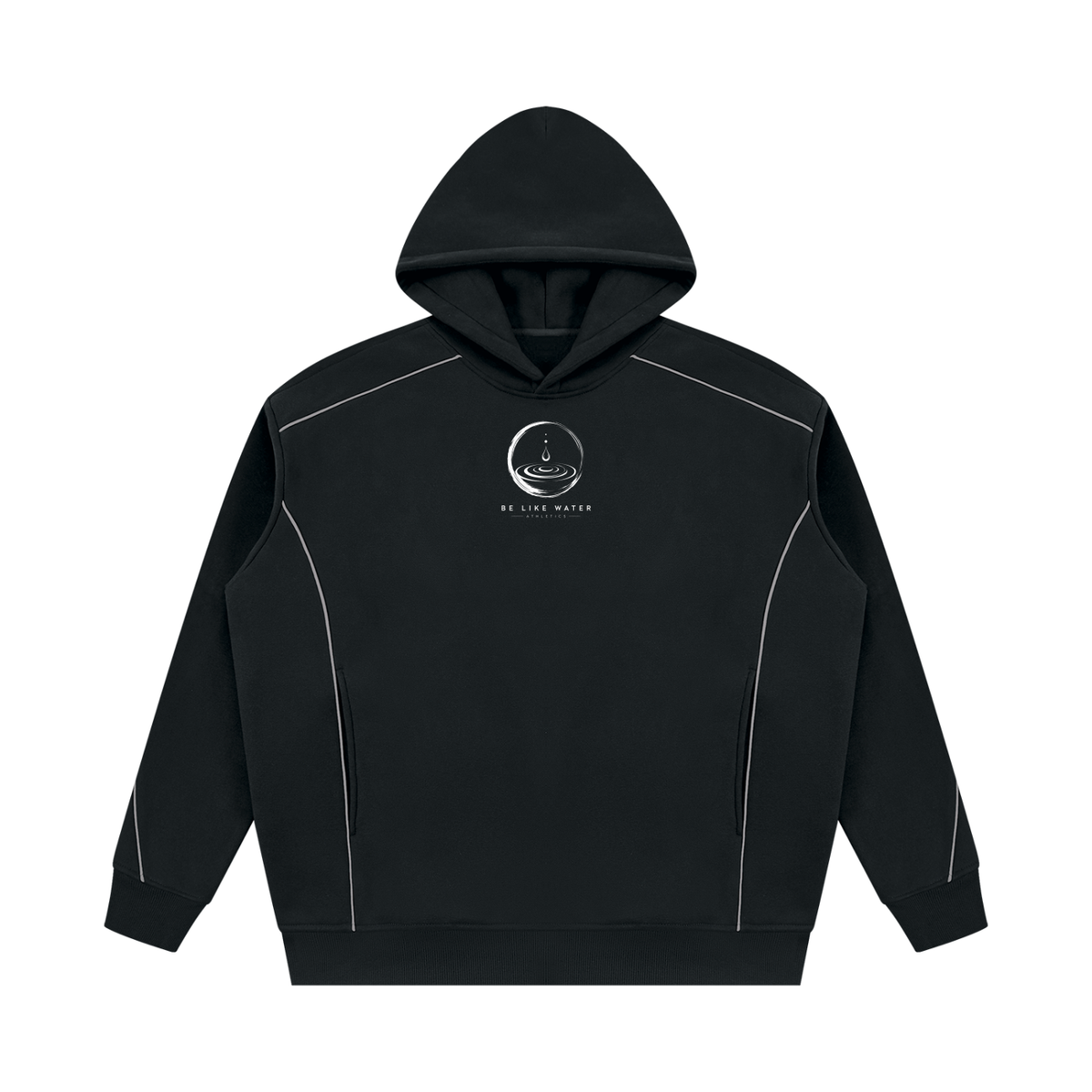 Men's BLW Oversized Piping Fleece Hoodie/flow collection “calm under pressure”