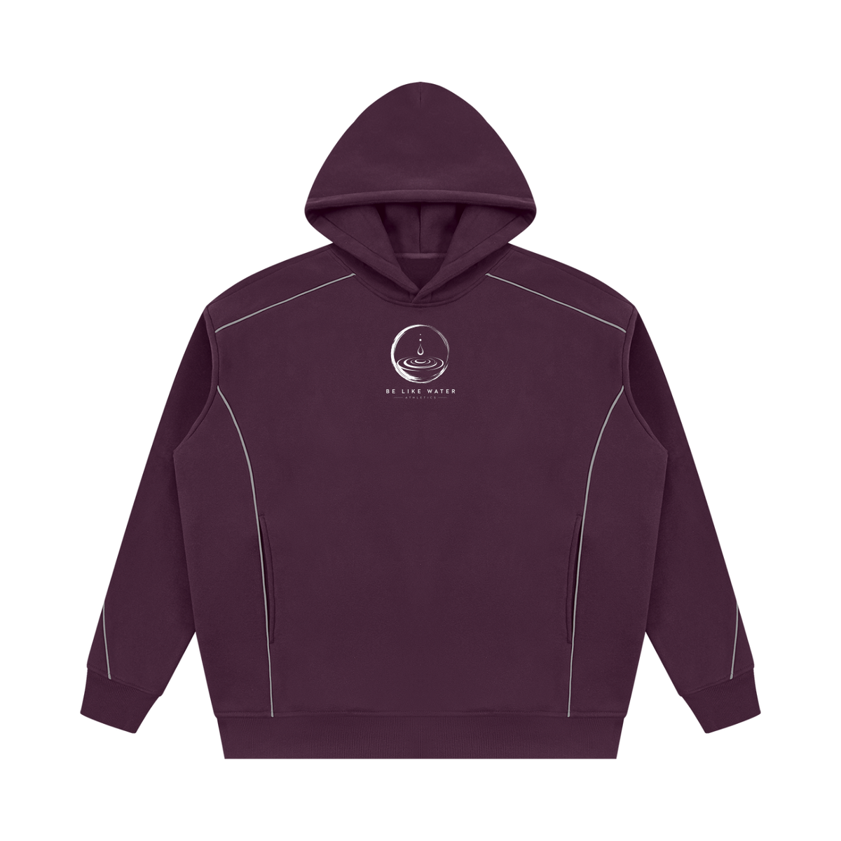 Men's BLW Oversized Piping Fleece Hoodie/flow collection “calm under pressure”