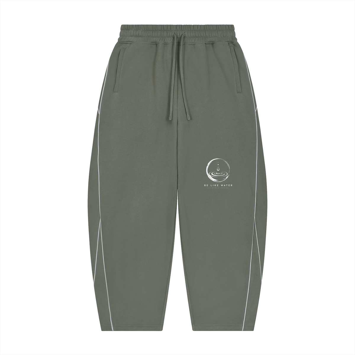 Men's BLW Piping Fleece Barrel Leg Sweatpants/flow collection “calm under pressure”