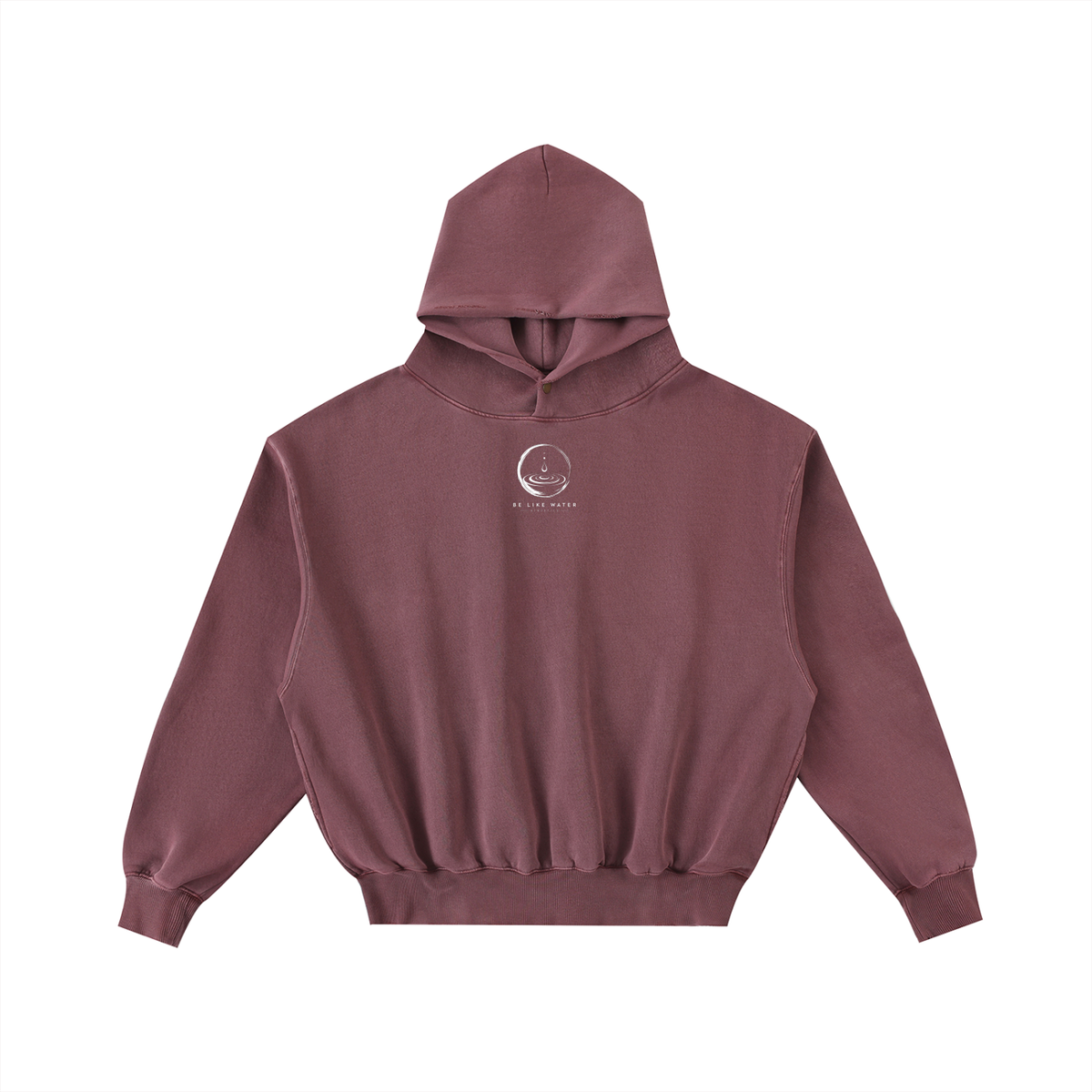Men’s BLW Frayed Enzyme Washed Fleece Hoodie/flow collection “calm under pressure”