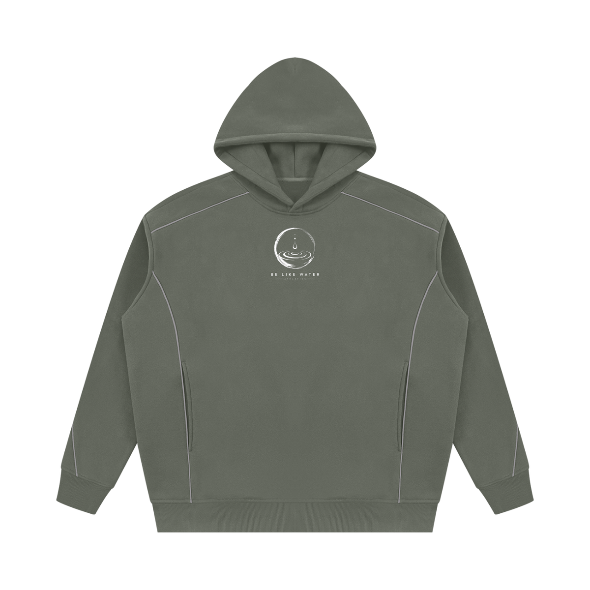 Men's BLW Oversized Piping Fleece Hoodie/flow collection “calm under pressure”