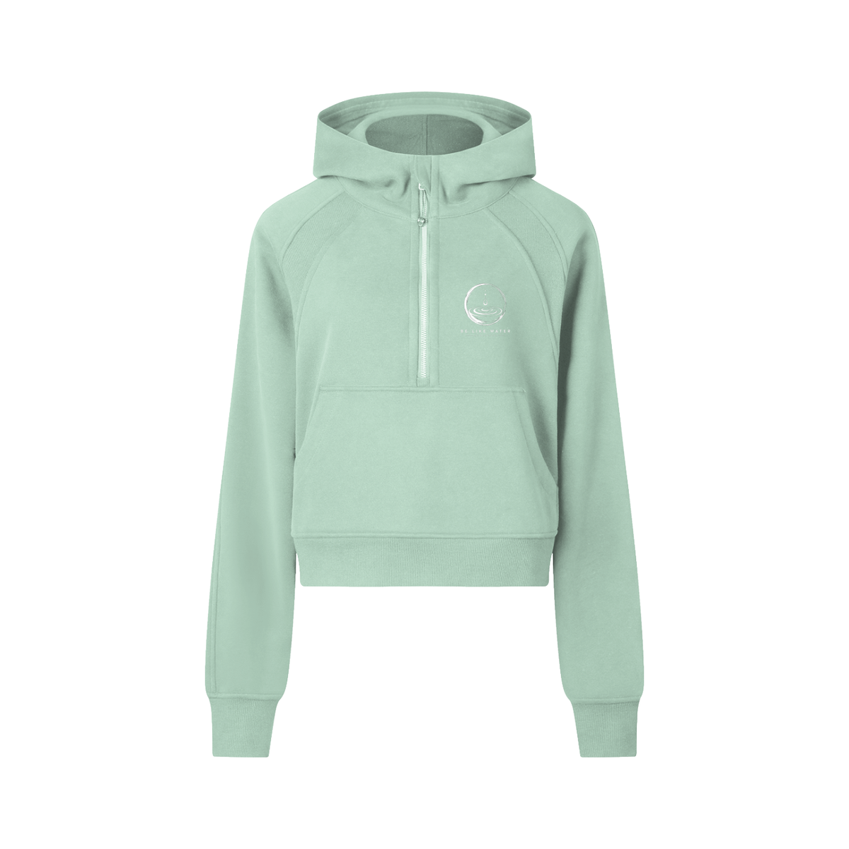 Cropped Half-Zip Hoodie/flow collection “calm under pressure”