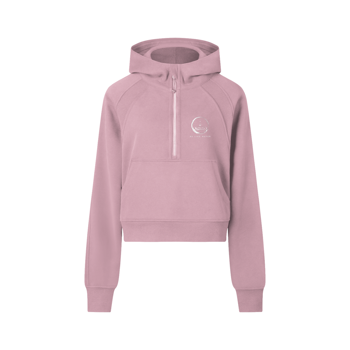 Cropped Half-Zip Hoodie/flow collection “calm under pressure”