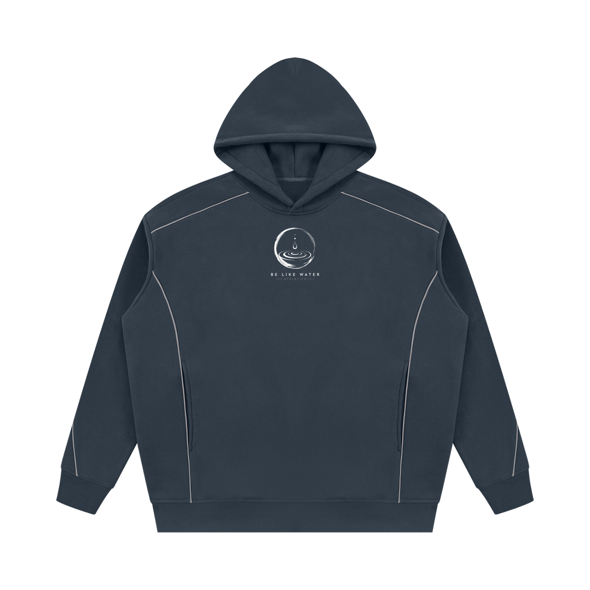Men's BLW Oversized Piping Fleece Hoodie/flow collection “calm under pressure”